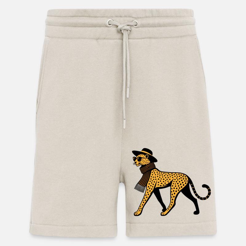 Leopard chic - Short bio décontracté fabriqué en UE - WARM CLAY