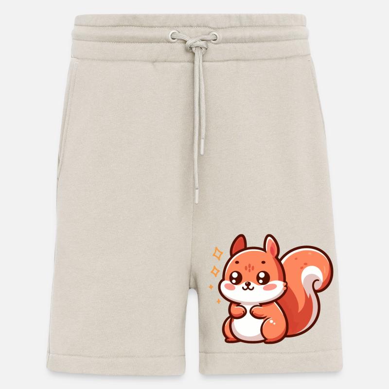 Mignon petit écureuil - Short bio décontracté fabriqué en UE - WARM CLAY