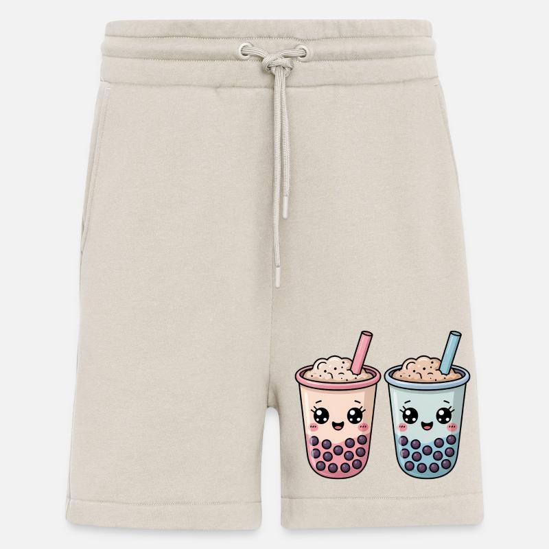 Kawaii Boba Tea Bubble Tea - Shorts - made by SPREAD - WARM CLAY
