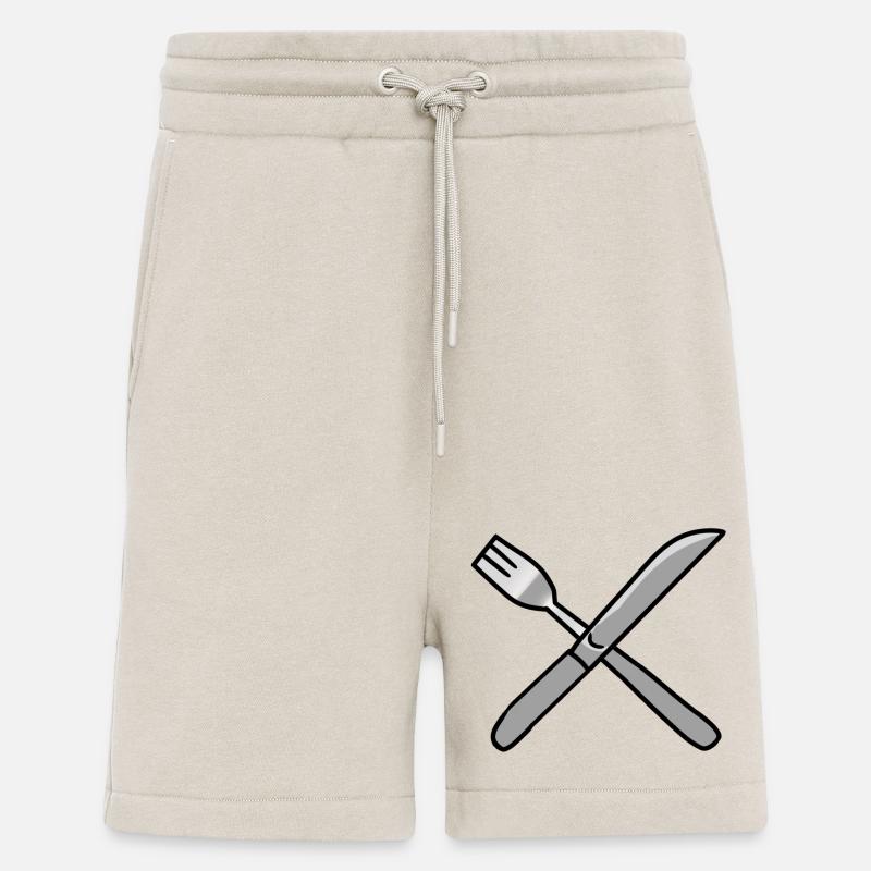 Besteck Messer Gabel Küche - Shorts - made by SPREAD - WARM CLAY