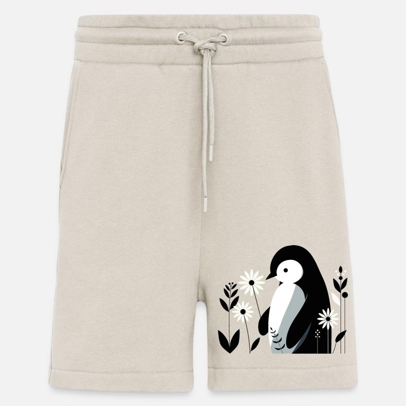 Pinguin mit Blumen - Shorts - made by SPREAD - WARM CLAY
