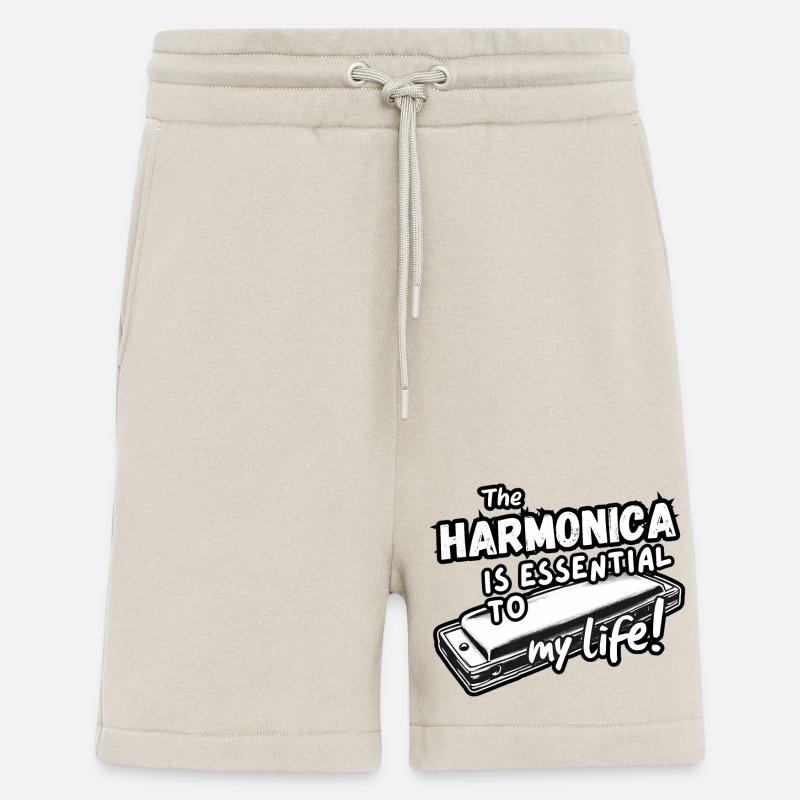 Harmonica Is Essential - Short bio décontracté fabriqué en UE - WARM CLAY