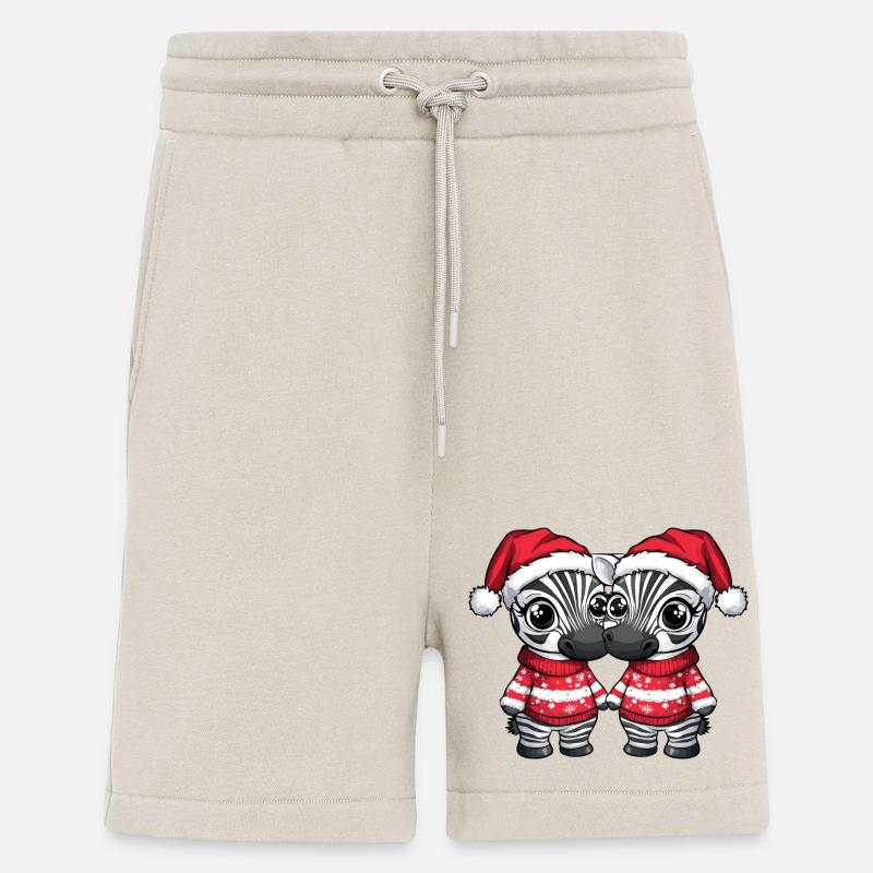 L’équipe de Noël du zèbre - Short bio décontracté fabriqué en UE - WARM CLAY