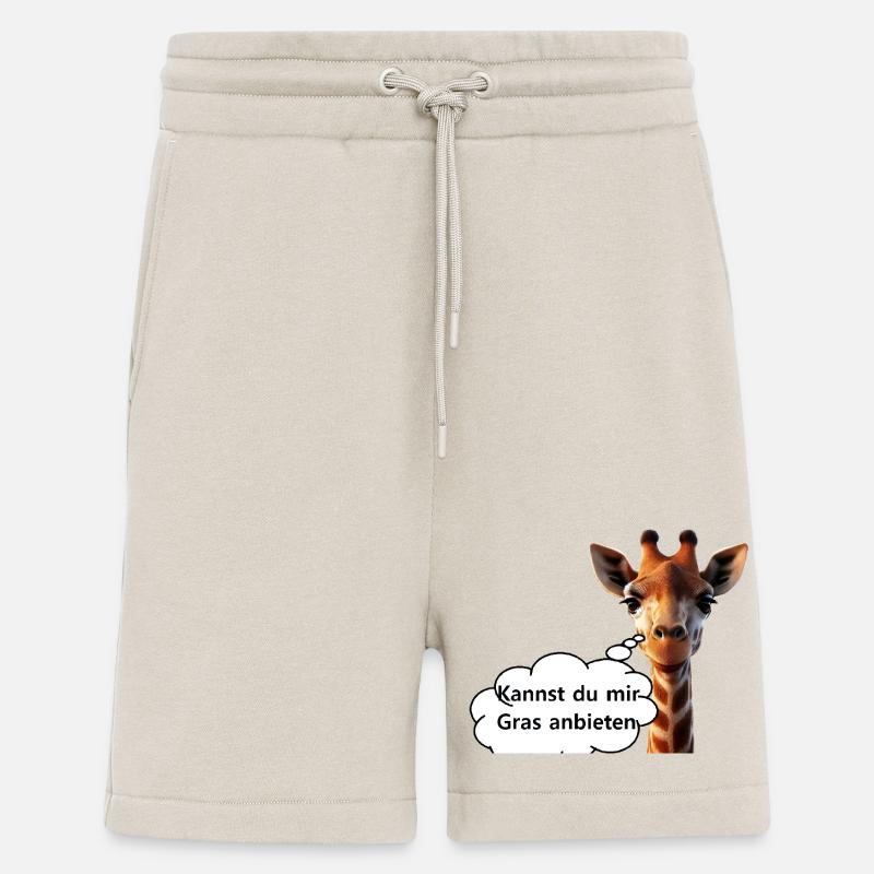 Giraffen-Humor: Gras & Joint - Shorts - made by SPREAD - WARM CLAY