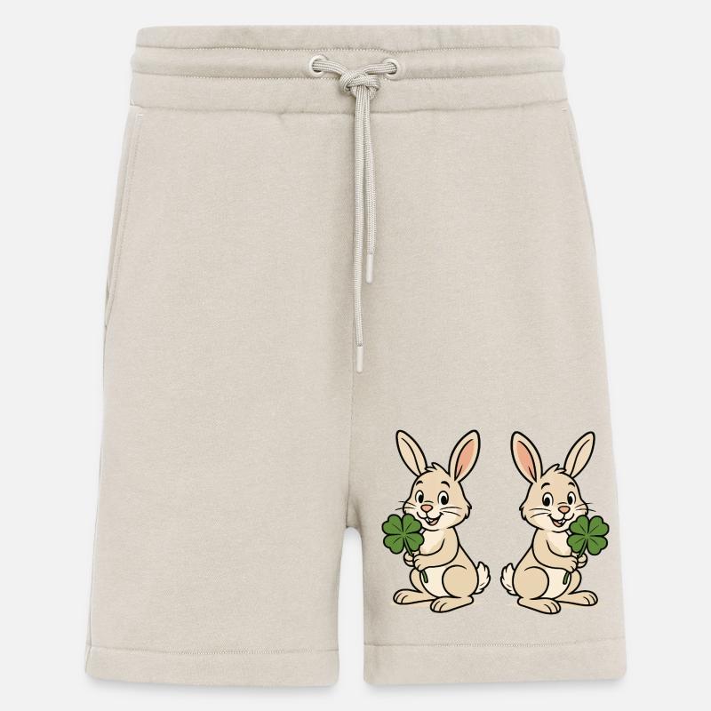 Trèfle de lapin 2 - Short bio décontracté fabriqué en UE - WARM CLAY