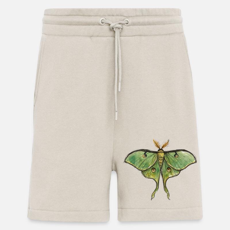 Luna Moth Nocturnal Magic - Short bio décontracté fabriqué en UE - WARM CLAY
