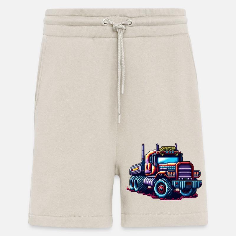 Pixel Truck Nr. 3 - Shorts - made by SPREAD - WARM CLAY