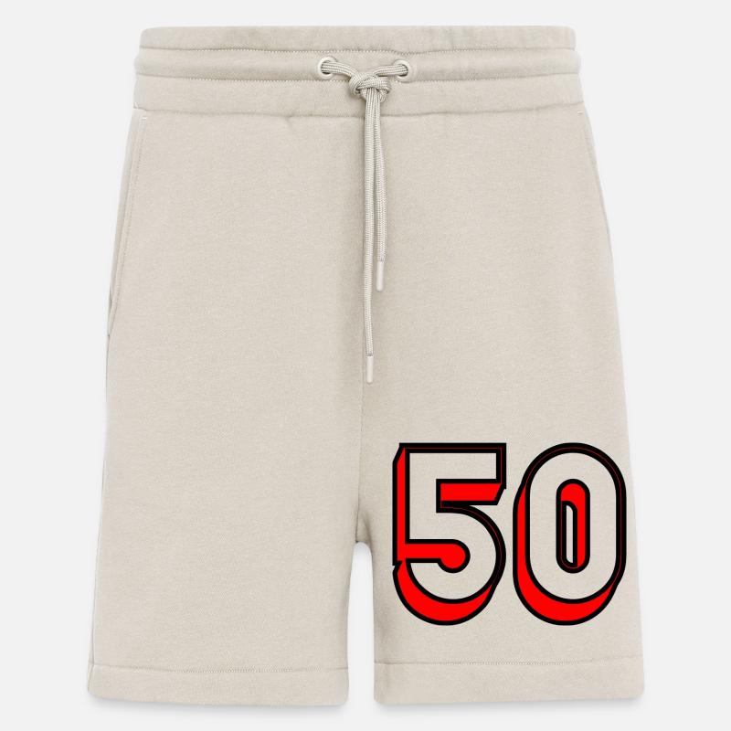 50. HAPPY BIRTHDAY. JOYEUX ANNIVERSAIRE - Short bio décontracté fabriqué en UE - WARM CLAY