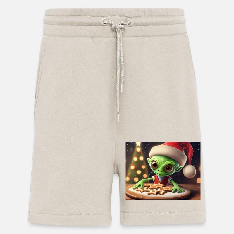 Alien trägt einen hässlichen Weihnachtspullover - Shorts - made by SPREAD - WARM CLAY