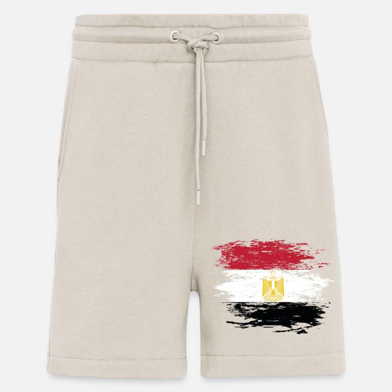 Drapeau égyptien utilisé - Short bio décontracté fabriqué en UE - WARM CLAY