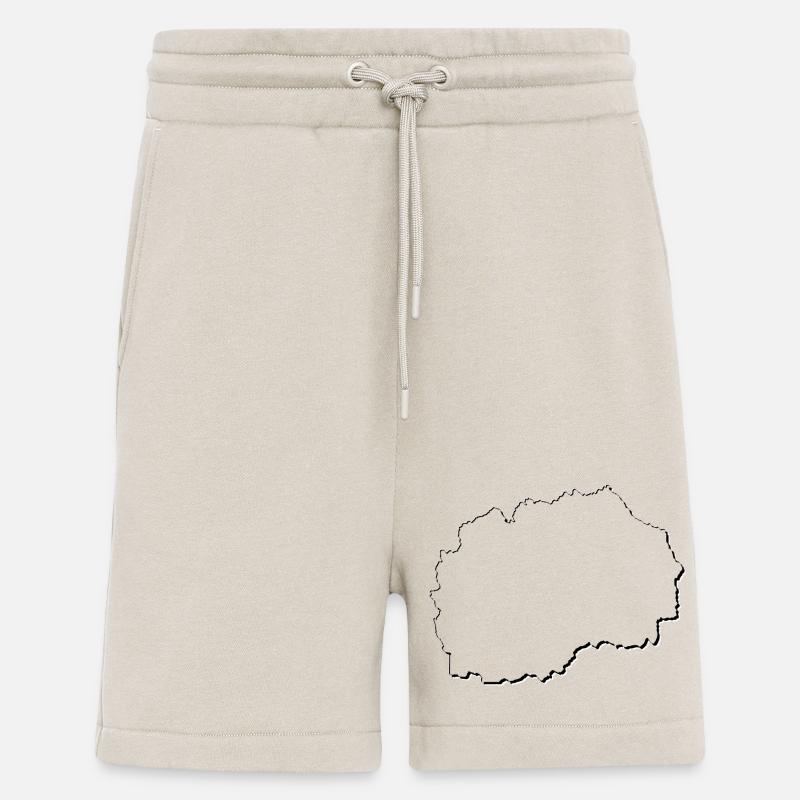 Macedonia map as an outline - Shorts - made by SPREAD - WARM CLAY