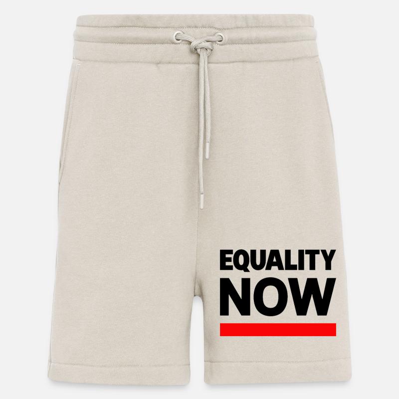 EQUALITY NOW Statement Spruch - Shorts - made by SPREAD - WARM CLAY