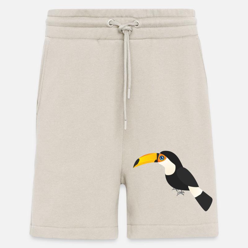 Toucan géant - Short bio décontracté fabriqué en UE - WARM CLAY
