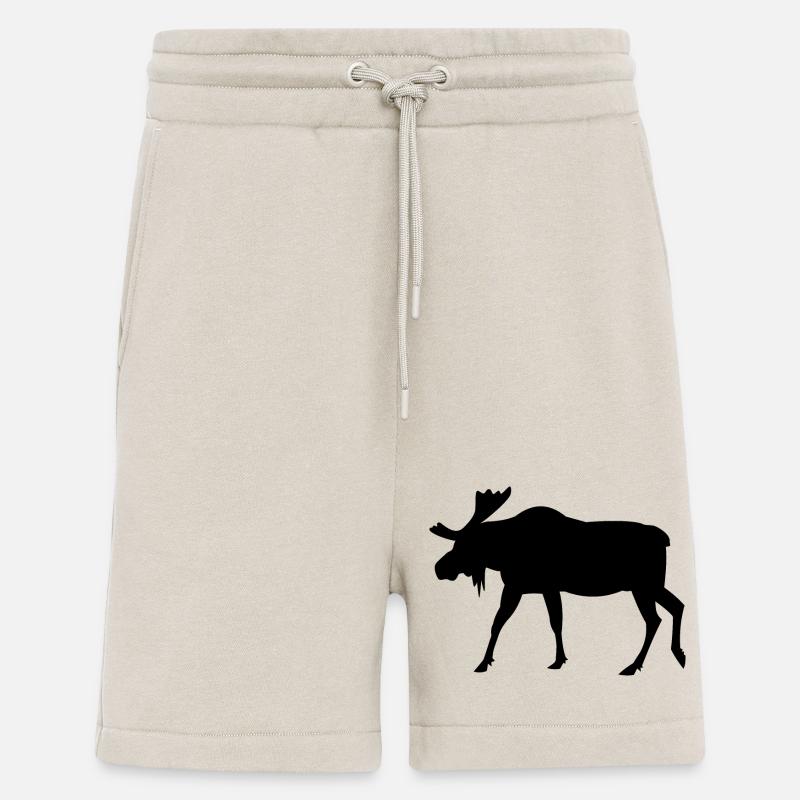 Elk Silhouette Suède Vacances Scandinavie - Short bio décontracté fabriqué en UE - WARM CLAY