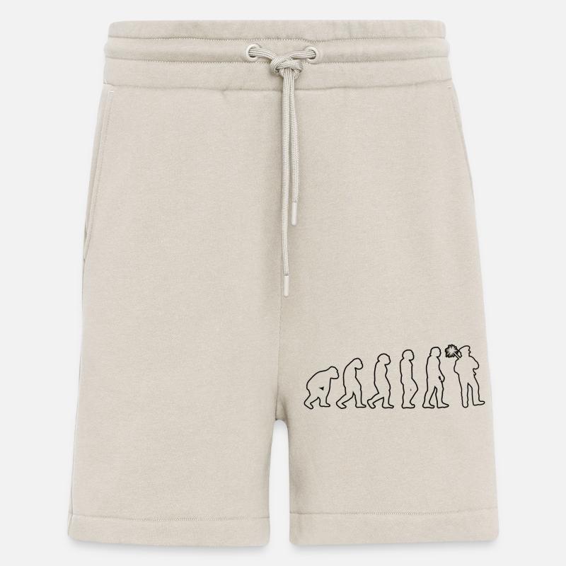 Schornsteinfeger Essenkehrer Evolution Kaminkehrer - Shorts - made by SPREAD - WARM CLAY
