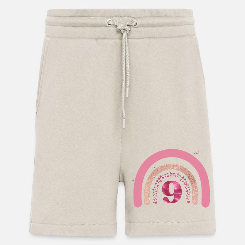 9e anniversaire rainbow rose - Short bio décontracté fabriqué en UE - WARM CLAY