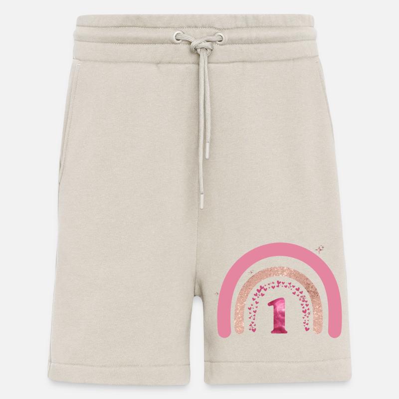 1e anniversaire rainbow rose - Short bio décontracté fabriqué en UE - WARM CLAY