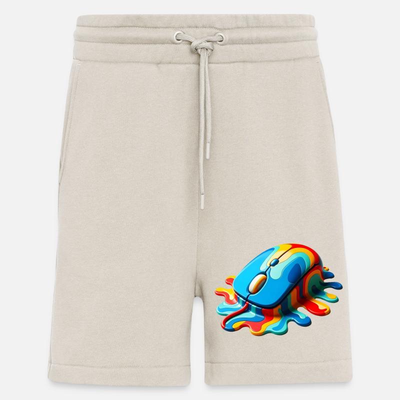 Melting Rainbow Computer Mouse - Shorts - made by SPREAD - WARM CLAY