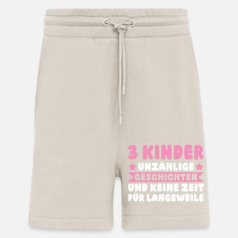 Maman de 3 enfants - Short bio décontracté fabriqué en UE - WARM CLAY