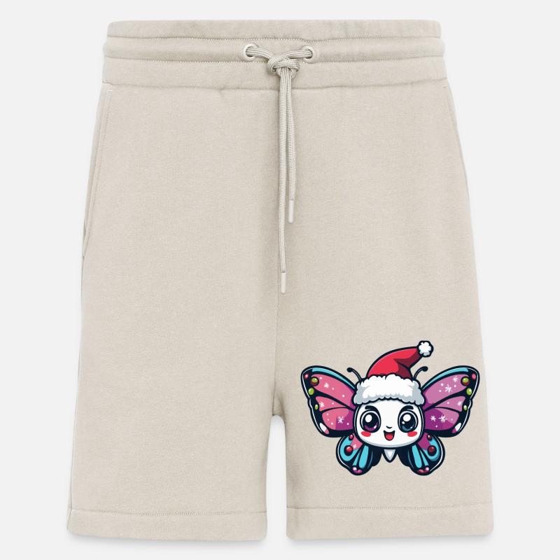 Papillon Noël Mignon - Short bio décontracté fabriqué en UE - WARM CLAY