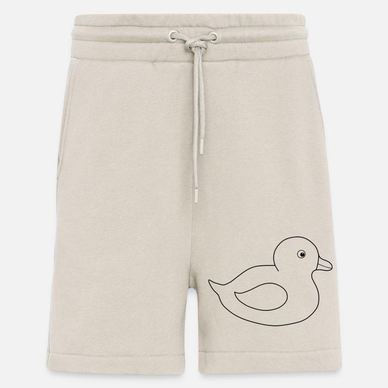 canard jaune, caneton, poussin - Short bio décontracté fabriqué en UE - WARM CLAY
