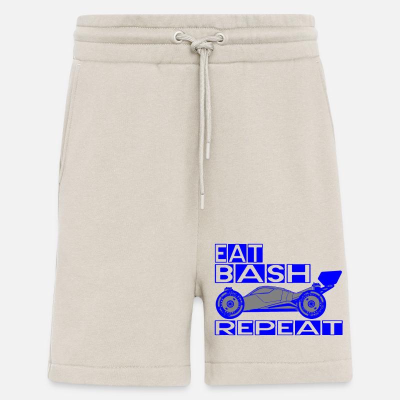 eat bash repeat blue - Shorts - made by SPREAD - WARM CLAY