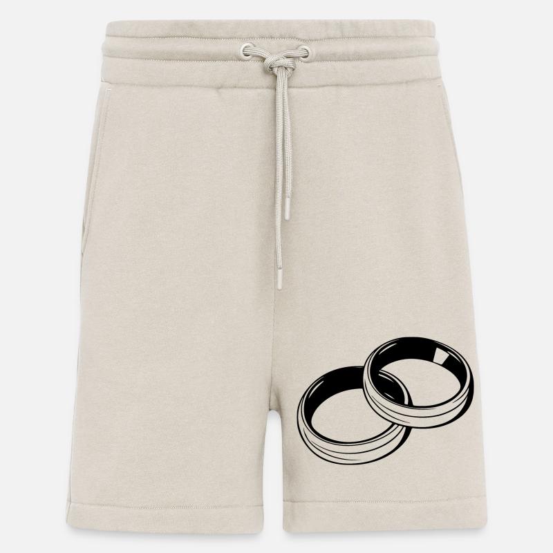 Alliances Symbole Silhouette Mariage - Short bio décontracté fabriqué en UE - WARM CLAY