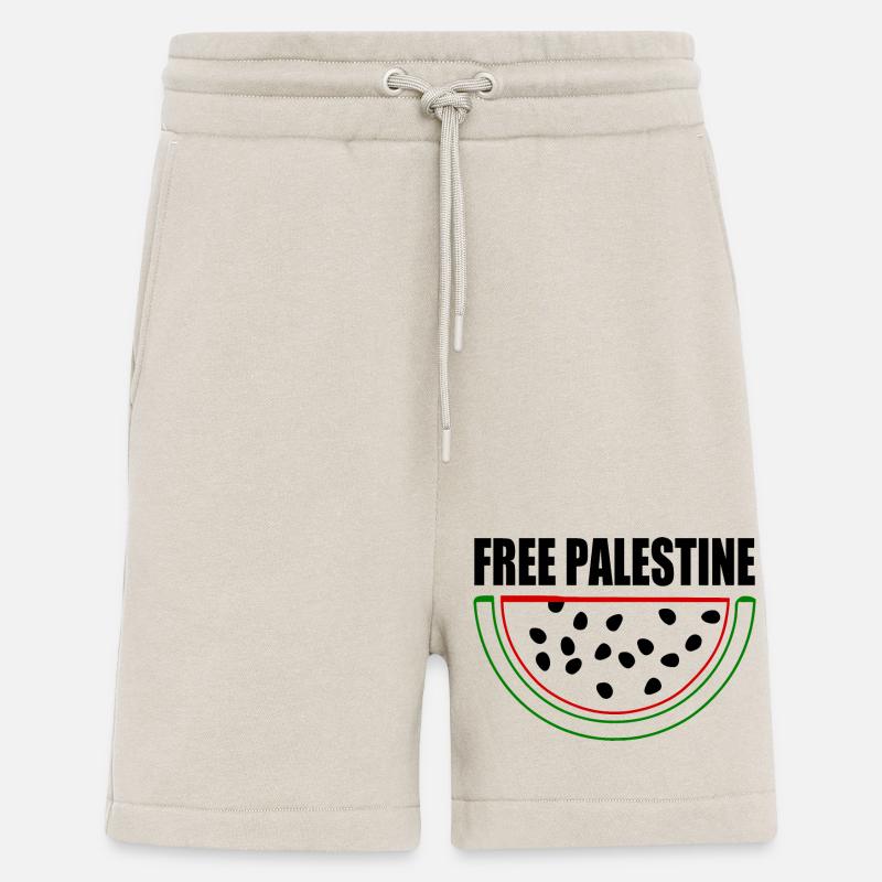 Free palestine Melon pastèque - Short bio décontracté fabriqué en UE - WARM CLAY