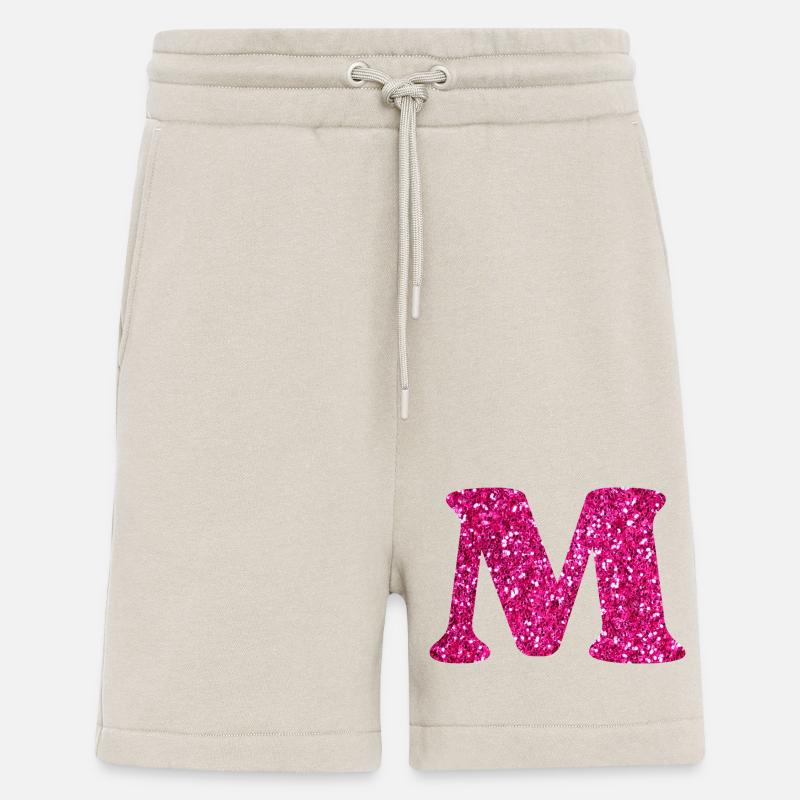 Buchstabe M Rosa Glitzer - Shorts - made by SPREAD - WARM CLAY
