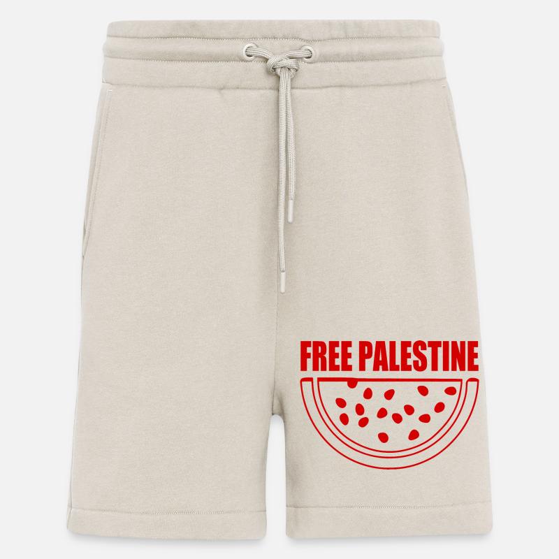 Free palestine melon pastèque - Short bio décontracté fabriqué en UE - WARM CLAY