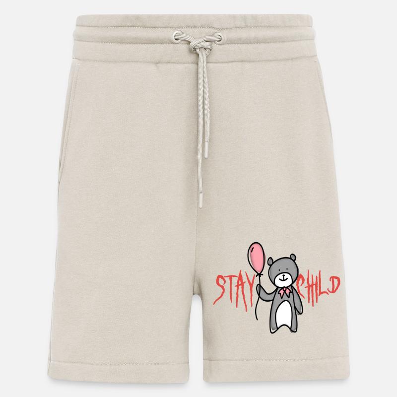 Bär mit Luftballon bleib Kind - Shorts - made by SPREAD - WARM CLAY