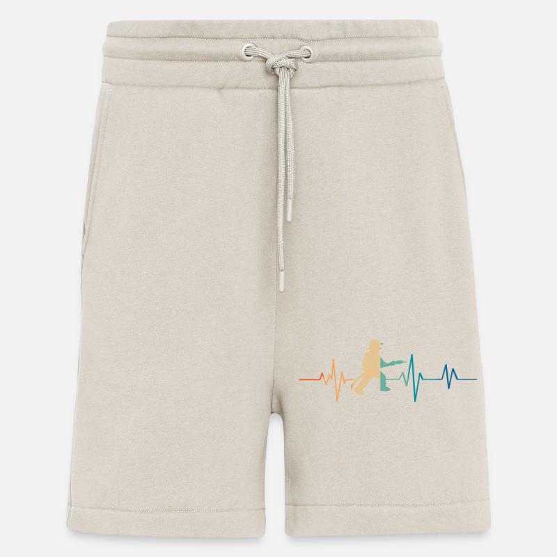 Battement de coeur rétro pompier - Short bio décontracté fabriqué en UE - WARM CLAY