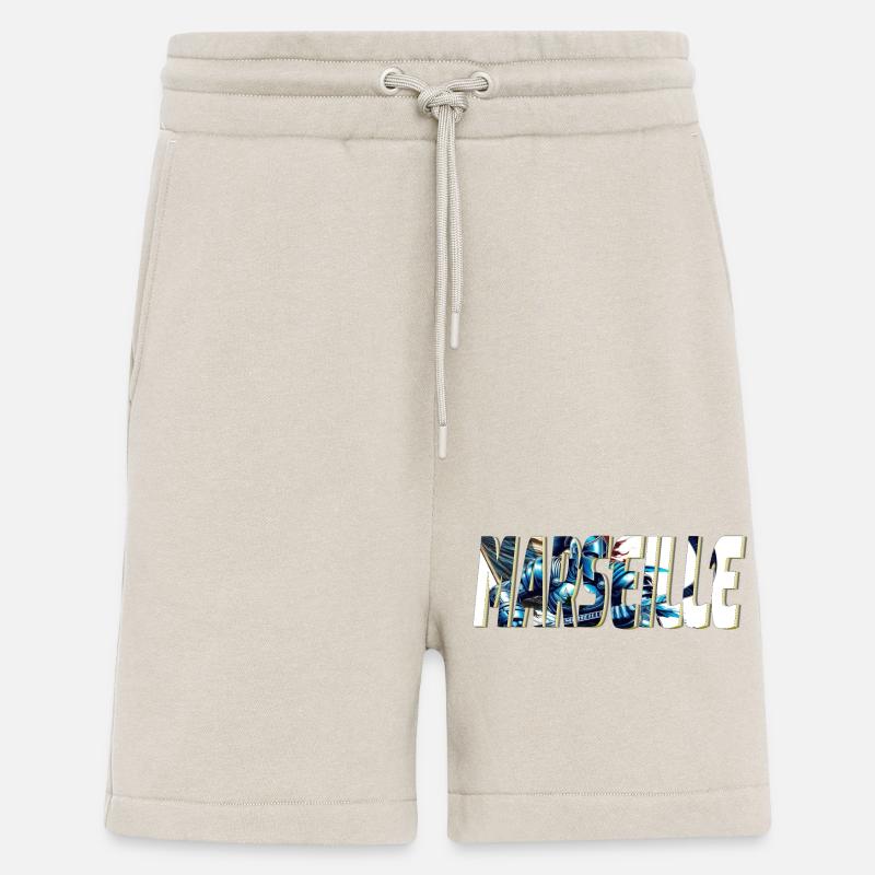Marseille stylized comic book design - Shorts - made by SPREAD - WARM CLAY