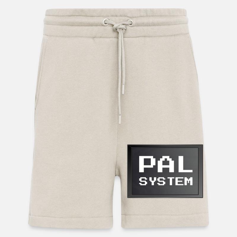 Retrogaming - PAL system - Short bio décontracté fabriqué en UE - WARM CLAY