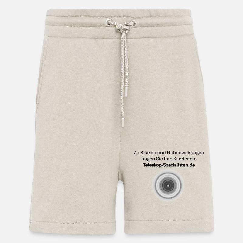 Astronomy Risks Side Effects Telescope - Shorts - made by SPREAD - WARM CLAY