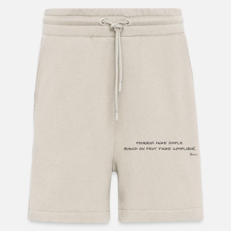Devise Shadok seule 03 - Short bio décontracté fabriqué en UE - WARM CLAY