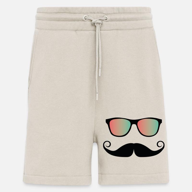 Lunettes de soleil à moustache - Short bio décontracté fabriqué en UE - WARM CLAY