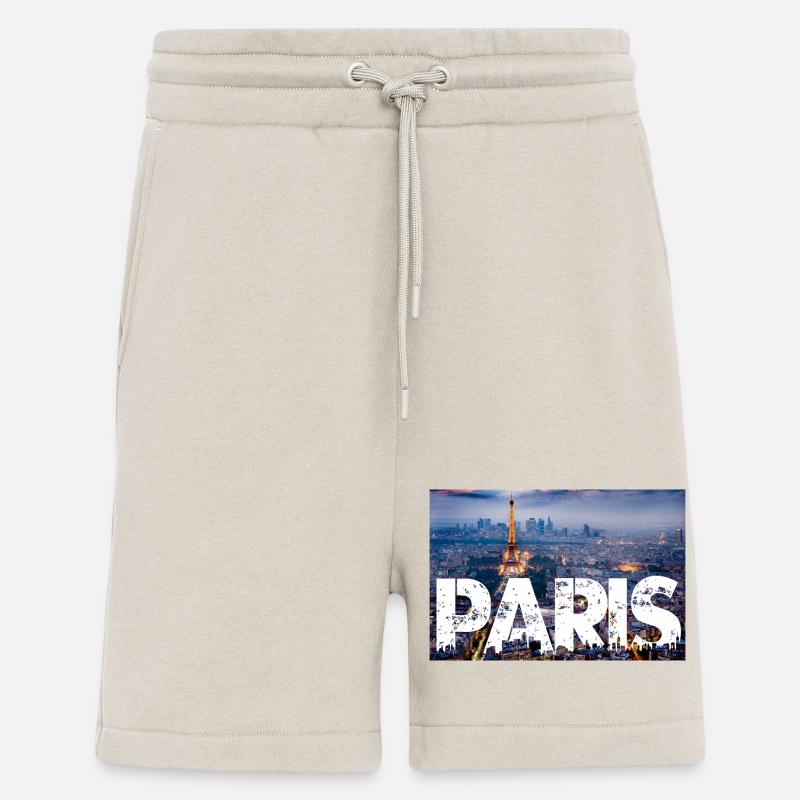 Paris Tour Eiffel - Short bio décontracté fabriqué en UE - WARM CLAY