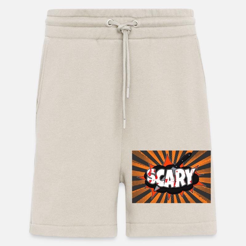 Scary Halloween Comic Style Graffiti - Shorts - made by SPREAD - WARM CLAY