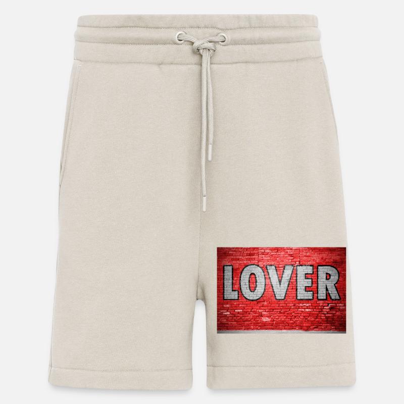 Lover Ziegelsteinmauer Graffiti - Shorts - made by SPREAD - WARM CLAY