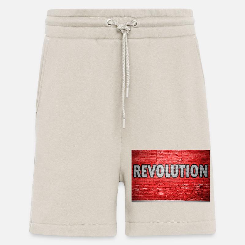Revolution Brick Wall Graffiti - Shorts - made by SPREAD - WARM CLAY