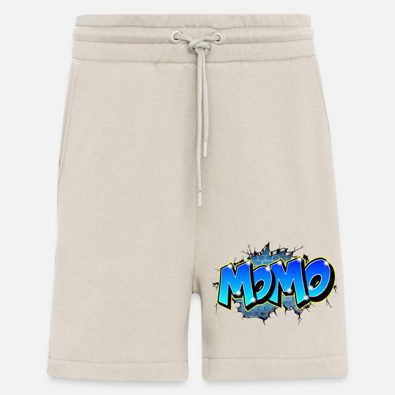 Graffiti First Name MOMO - Shorts - made by SPREAD - WARM CLAY