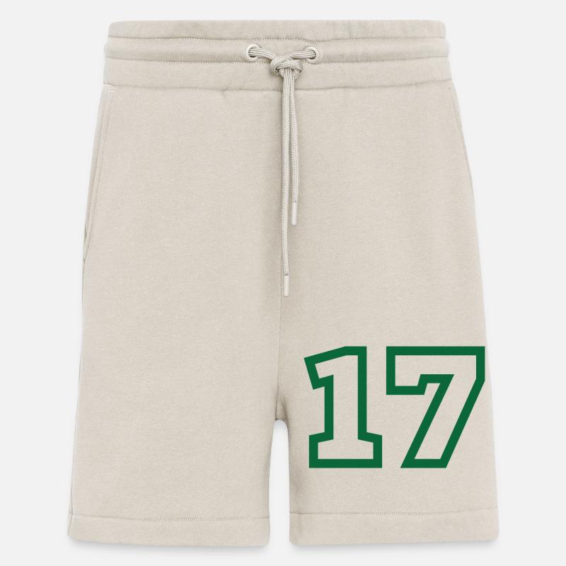 Numéro 17 sport vert - Short bio décontracté fabriqué en UE - WARM CLAY