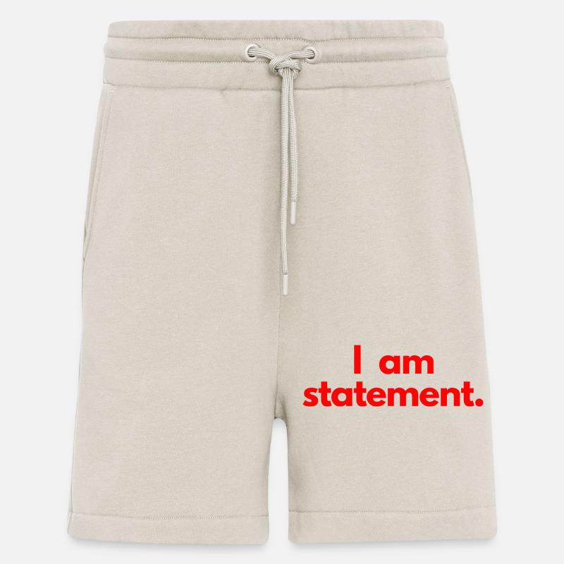 Je suis une déclaration. Rouge - Short bio décontracté fabriqué en UE - WARM CLAY