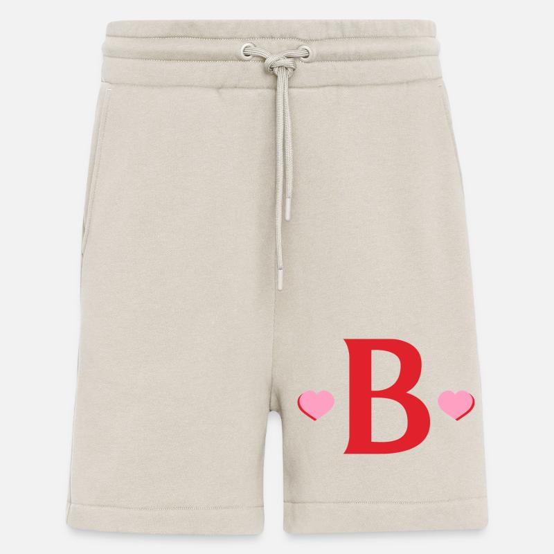 Buchstabe b rote Herzen - Shorts - made by SPREAD - WARM CLAY