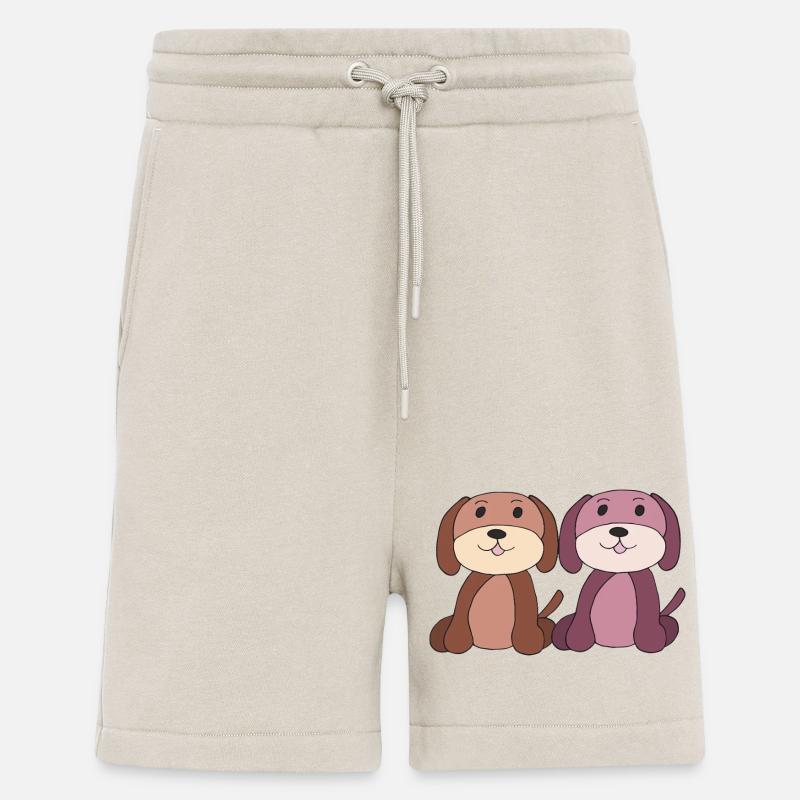 zwei hunde junge mädchen - Shorts - made by SPREAD - WARM CLAY
