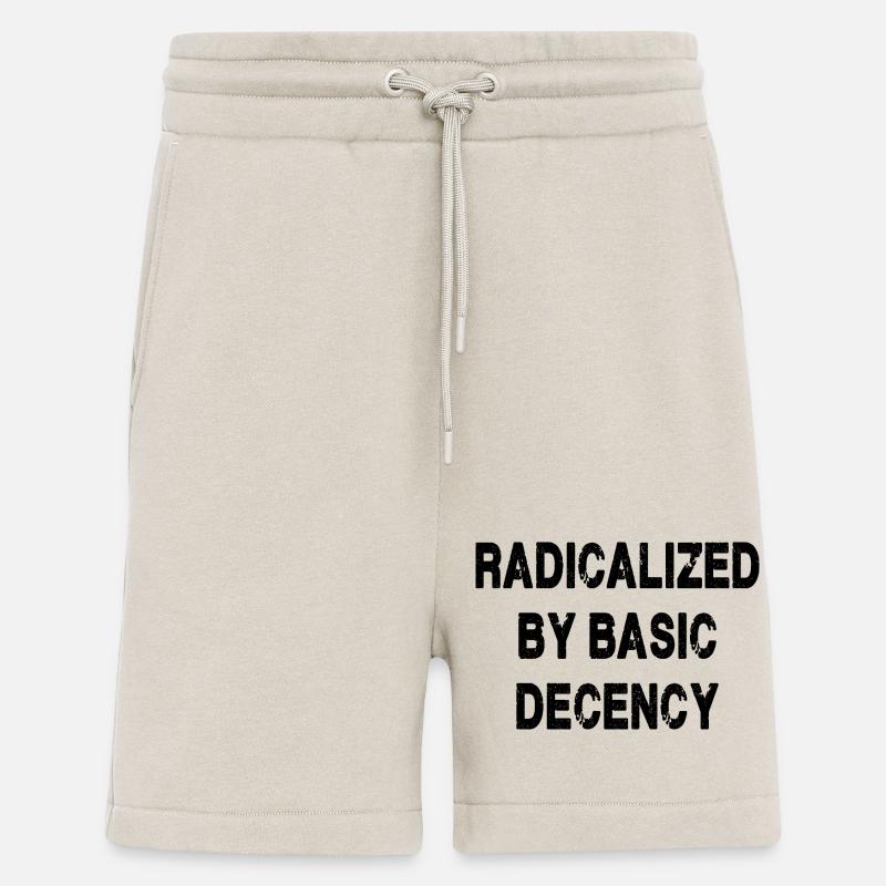 Radicalized By Basic Decency - Shorts - made by SPREAD - WARM CLAY
