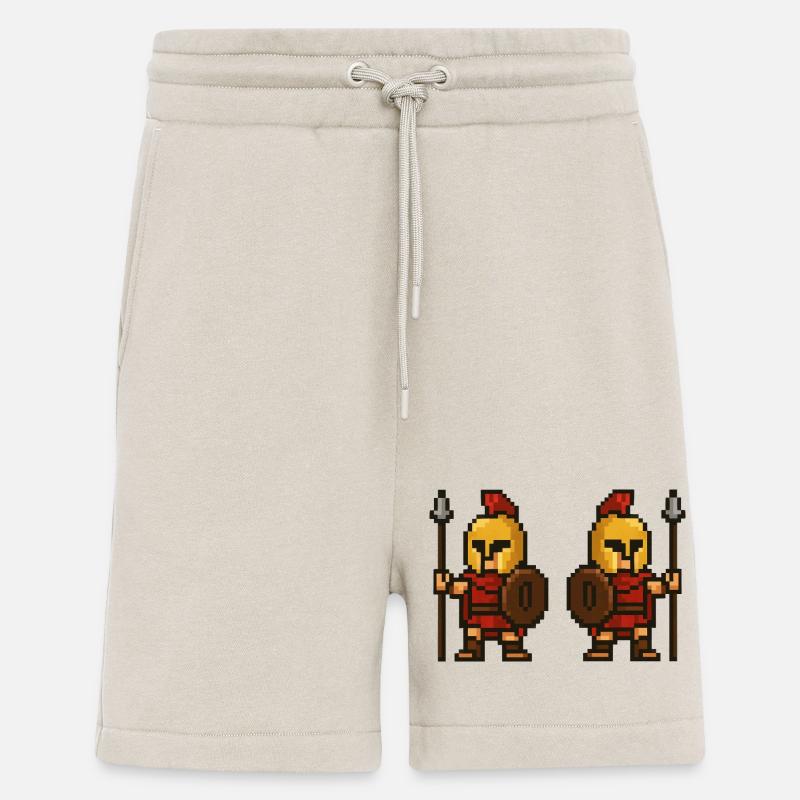 spartaner pixel 2 - Shorts - made by SPREAD - WARM CLAY