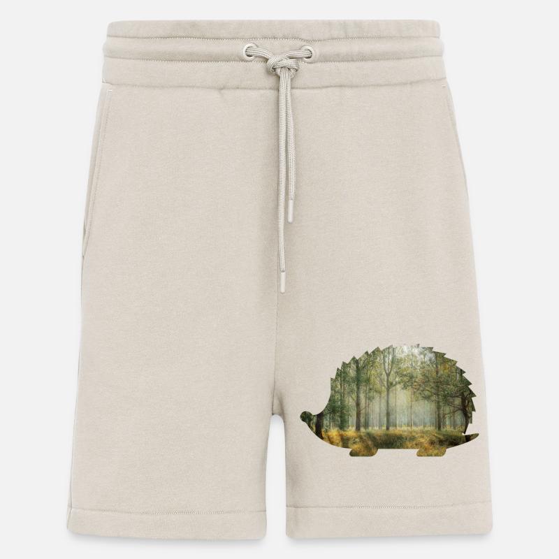 wald 9 igel mit wald - Shorts - made by SPREAD - WARM CLAY