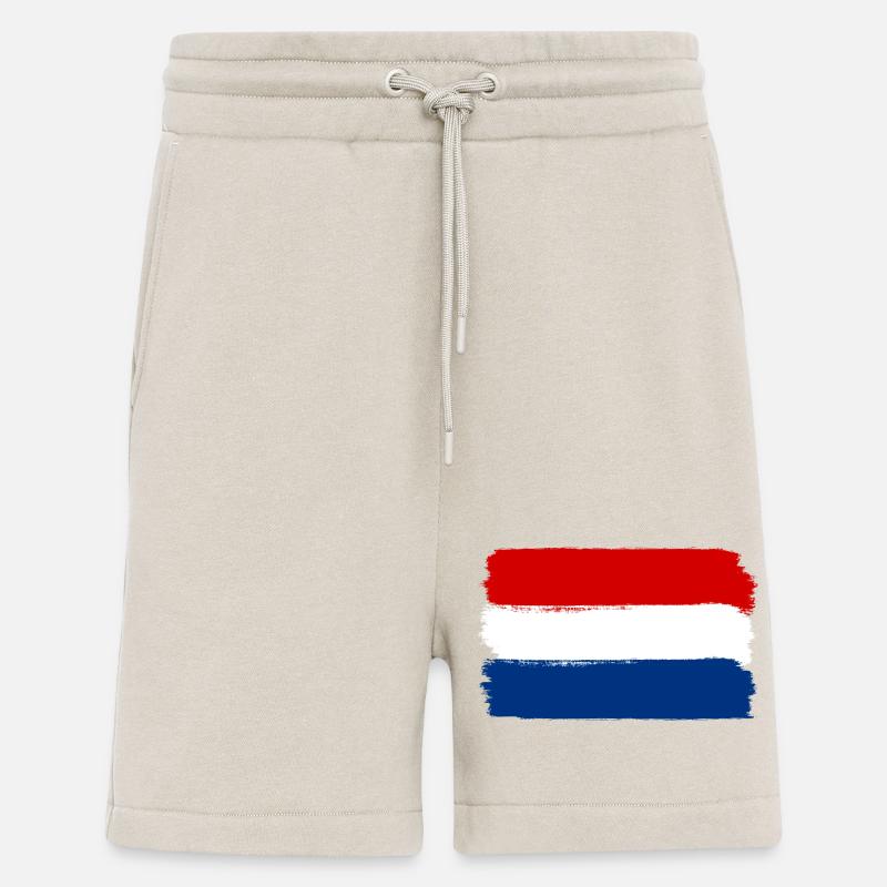 Drapeau hollandais utilisé look - Short bio décontracté fabriqué en UE - WARM CLAY